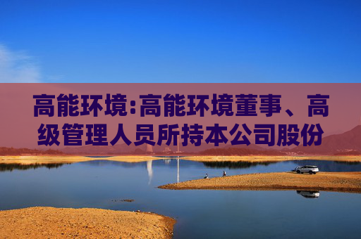 高能环境:高能环境董事、高级管理人员所持本公司股份及其变动管理制度(2025年6月)