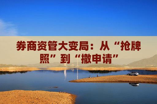 券商资管大变局：从“抢牌照”到“撤申请”