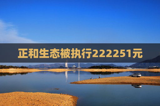 正和生态被执行222251元
