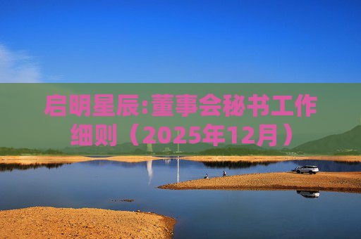 启明星辰:董事会秘书工作细则（2025年12月）  第1张