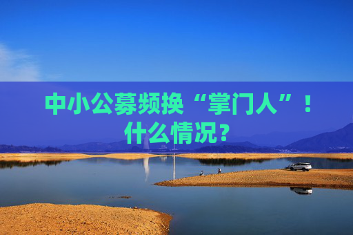 中小公募频换“掌门人”！什么情况？