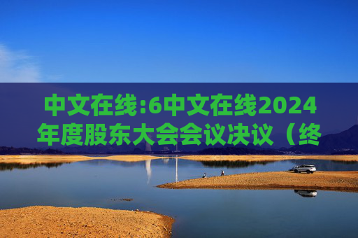中文在线:6中文在线2024年度股东大会会议决议(终版)