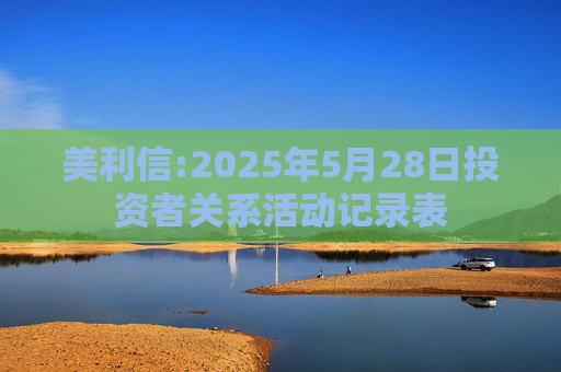 美利信:2025年5月28日投资者关系活动记录表  第1张