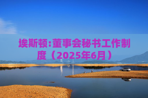 埃斯顿:董事会秘书工作制度（2025年6月）