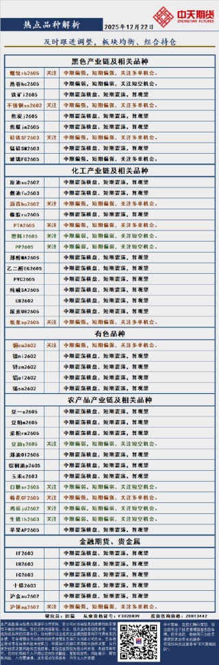 中天策略:12月22日市场分析