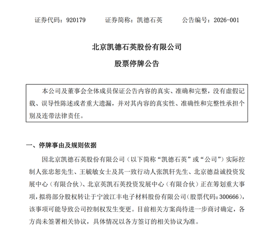 热门风口“A吃A”!300666、920179,明起停牌 第2张 热门风口“A吃A”!300666、920179,明起停牌 第2张